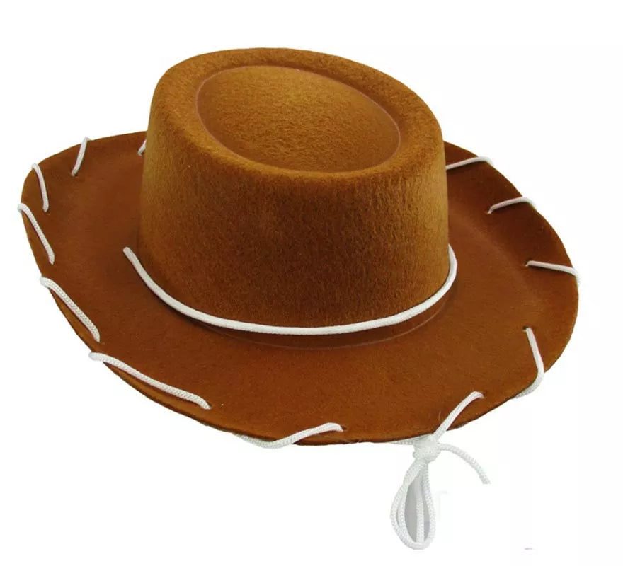 Translation missing: fr.Sombrero de Vaquero marrón con costuras infantil