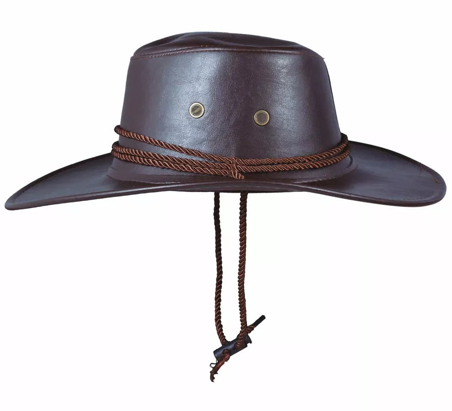 Translation missing: fr.Sombrero de Vaquero Marrón de Piel Simulada