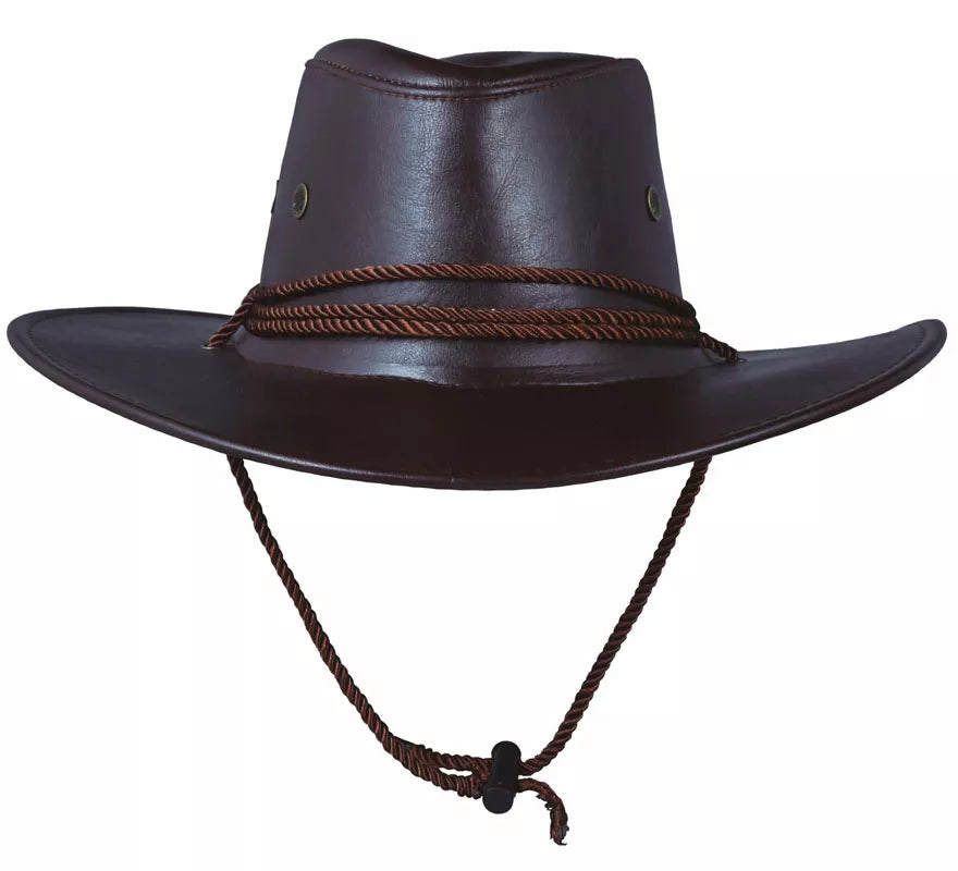 Translation missing: fr.Sombrero de Vaquero Marrón de Piel Simulada