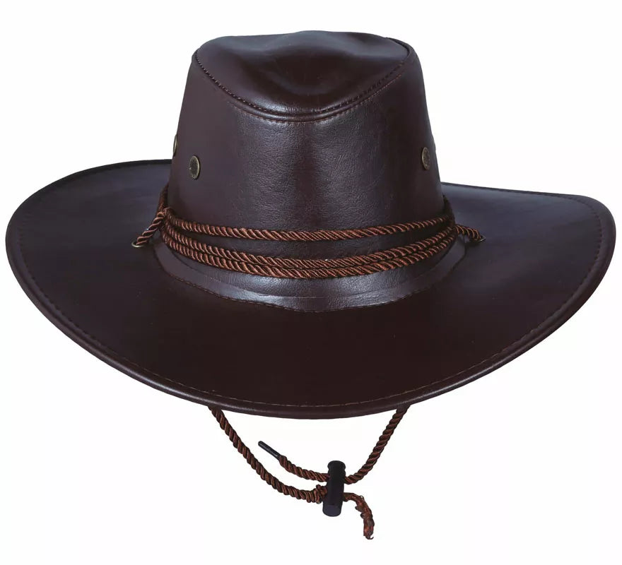 Translation missing: fr.Sombrero de Vaquero Marrón de Piel Simulada