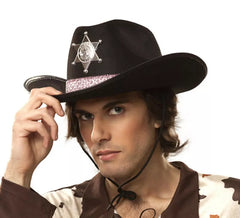 Chapeau de cowboy pour adultes noir