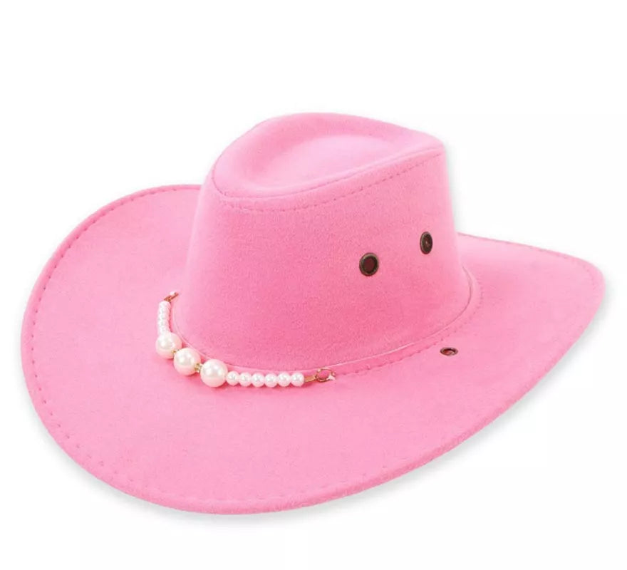 Translation missing: fr.Sombrero de Vaquero rosa con Abalorios adulto