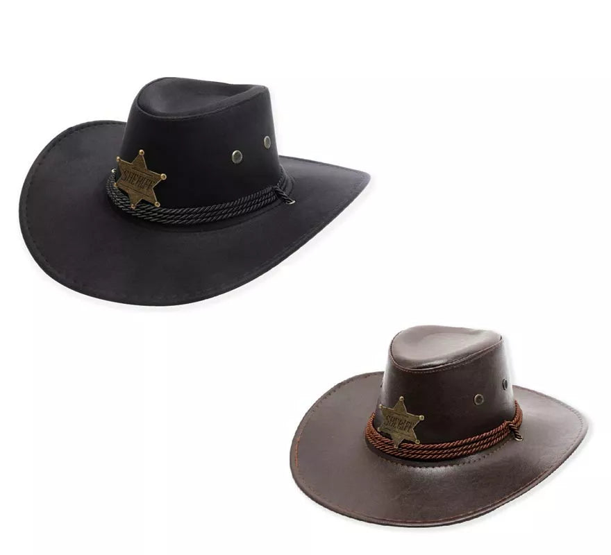 Translation missing: fr.Sombrero de Vaquero Sheriff en varios colores adulto