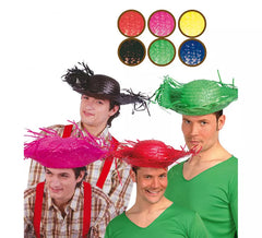 Chapeau Épouventail en Paille de Couleurs