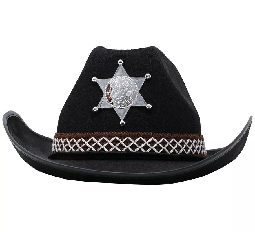 Translation missing: fr.Sombrero fieltro de Sheriff negro