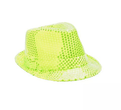 Chapeau de gangster à paillettes de différentes couleurs