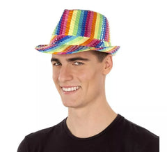 Chapeau Paillettes Arc-en-Ciel