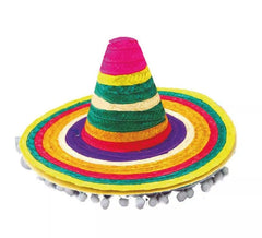 Chapeau mexicain multicolore adulte 48 cm