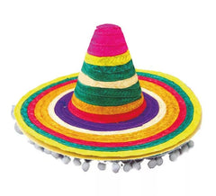 Chapeau mexicain multicolore adulte 53 cm