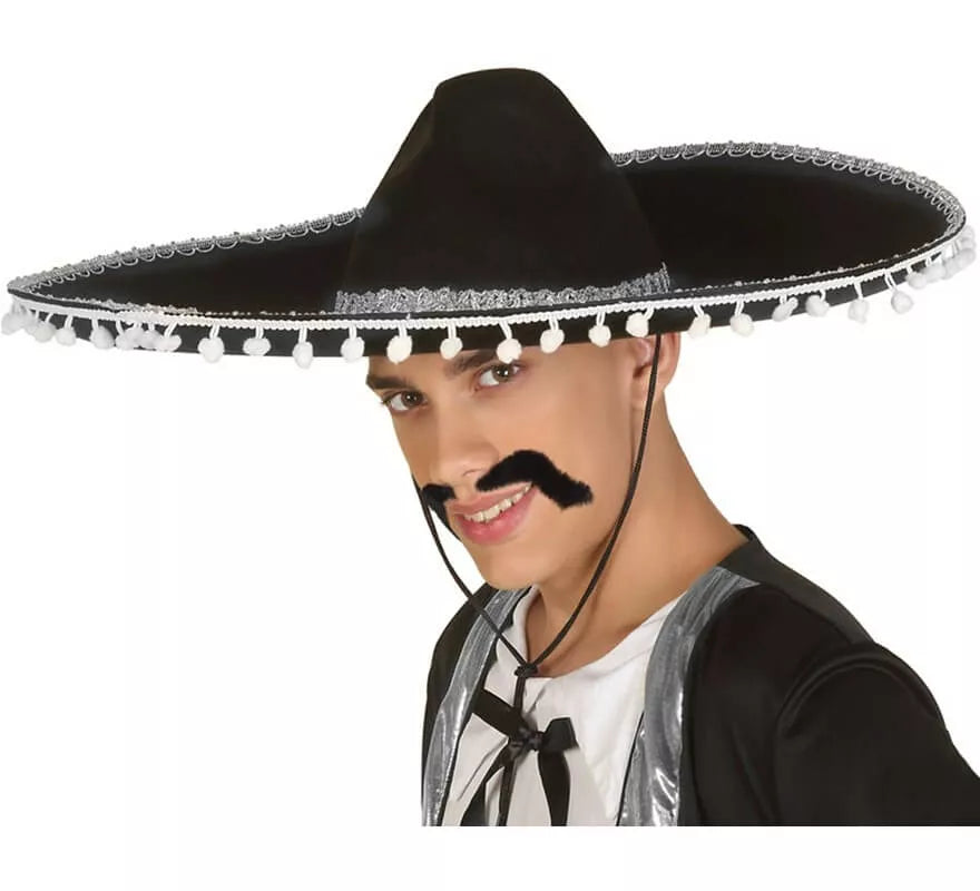 Translation missing: fr.Sombrero Mexicano Negro y Blanco