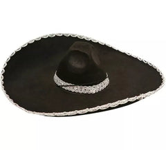Chapeau mexicain ou feutre noir Mariachi adulte
