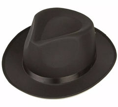 Chapeau de gangster ajustable noir