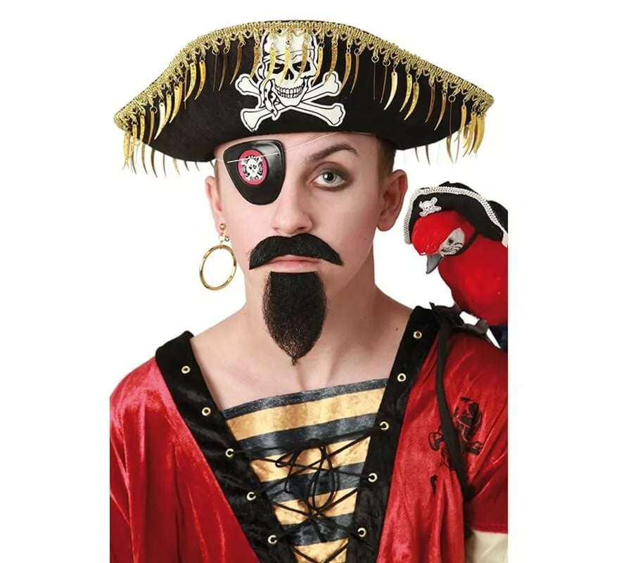 Translation missing: fr.Sombrero Pirata con flecos para adultos