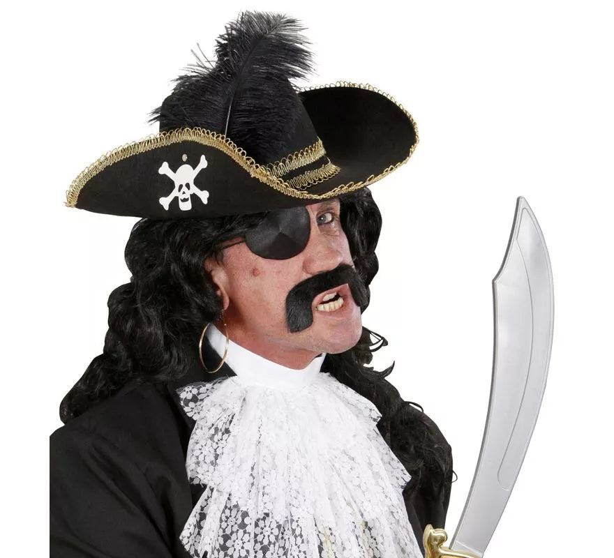 Translation missing: fr.Sombrero Pirata negro con Pluma de fieltro
