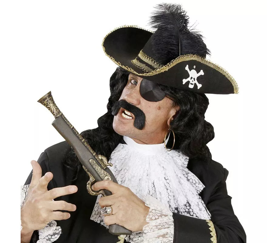 Translation missing: fr.Sombrero Pirata negro con Pluma de fieltro