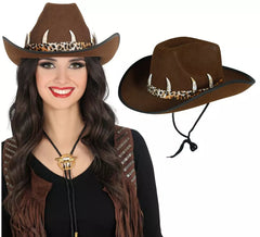 Chapeau de cowboy australien marron pour adultes