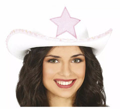 Chapeau de cowboy blanc avec étoile