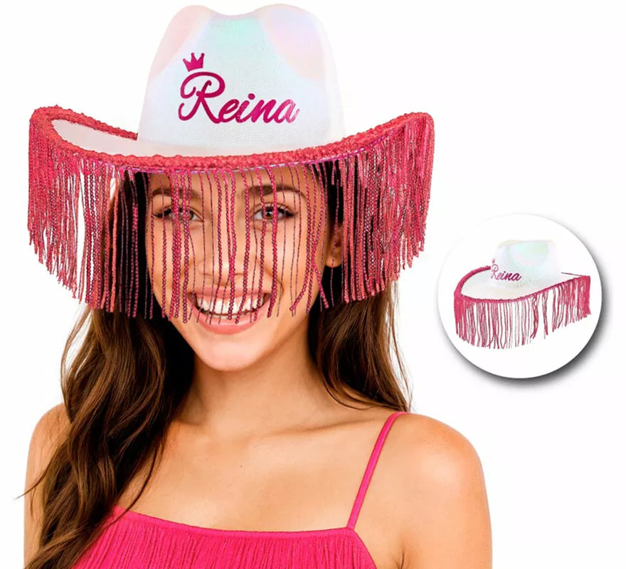 Sombrero Vaquero con Flecos 'Reina'