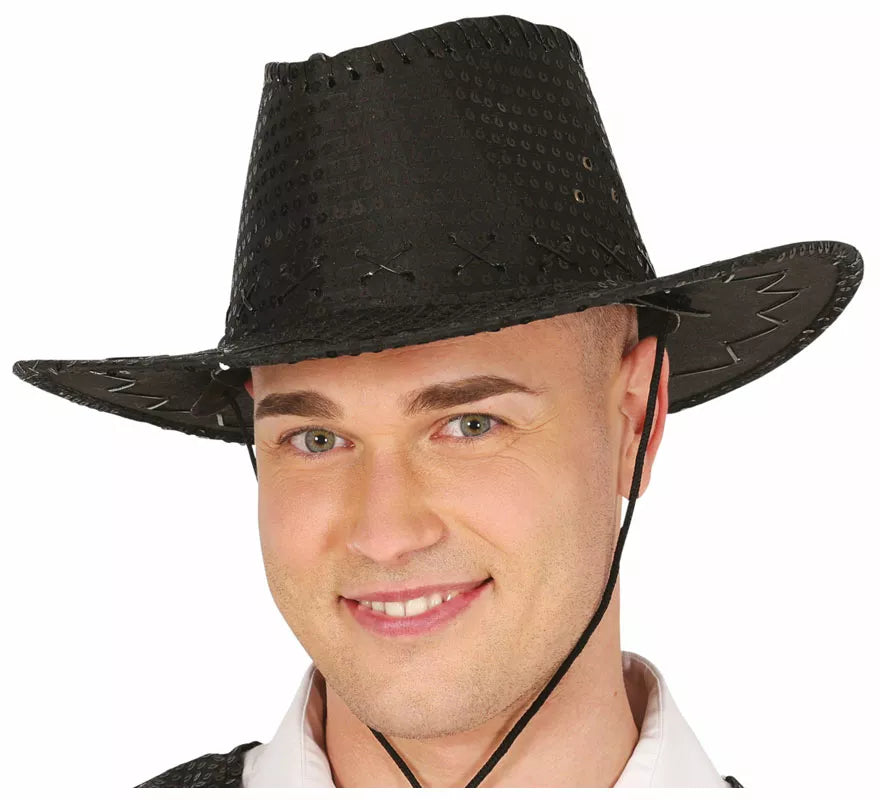 Translation missing: fr.Sombrero Vaquero con lentejuelas en varios colores adulto