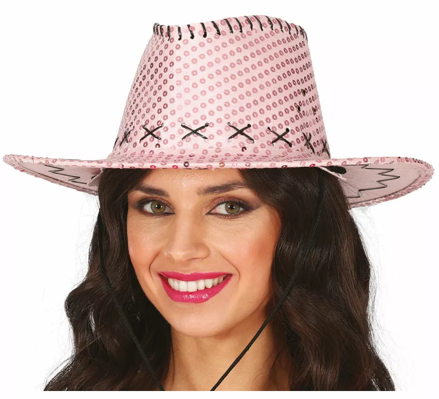 Translation missing: fr.Sombrero Vaquero con lentejuelas en varios colores adulto