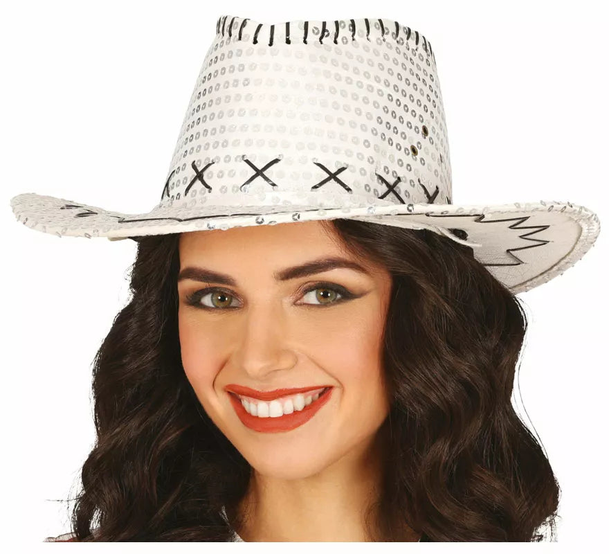 Translation missing: fr.Sombrero Vaquero con lentejuelas en varios colores adulto