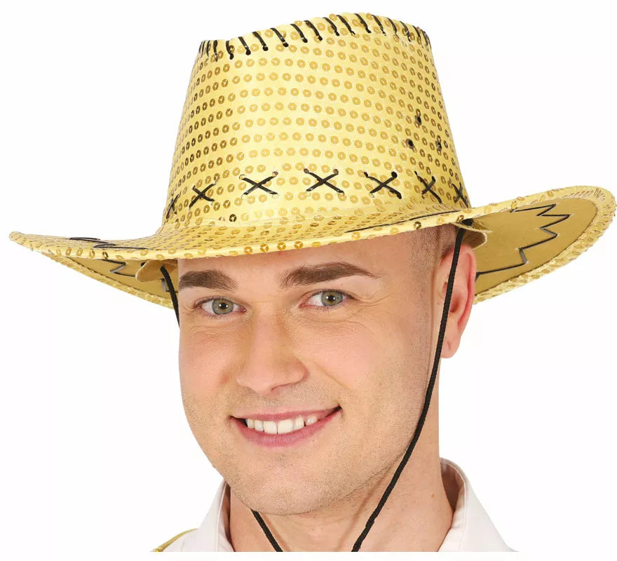 Translation missing: fr.Sombrero Vaquero con lentejuelas en varios colores adulto