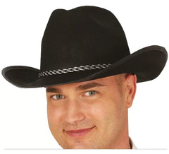 Chapeau de cowboy en feutre noir