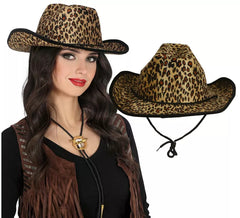Chapeau de cowboy léopard pour adultes