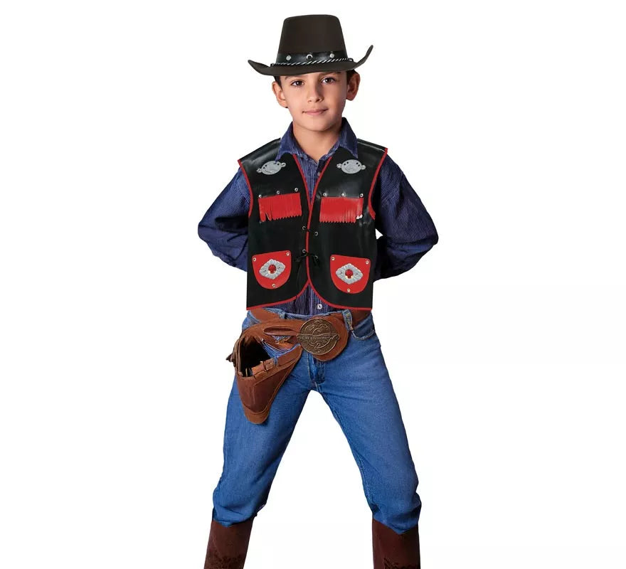 Translation missing: fr.Sombrero Vaquero marrón Fieltro infantil