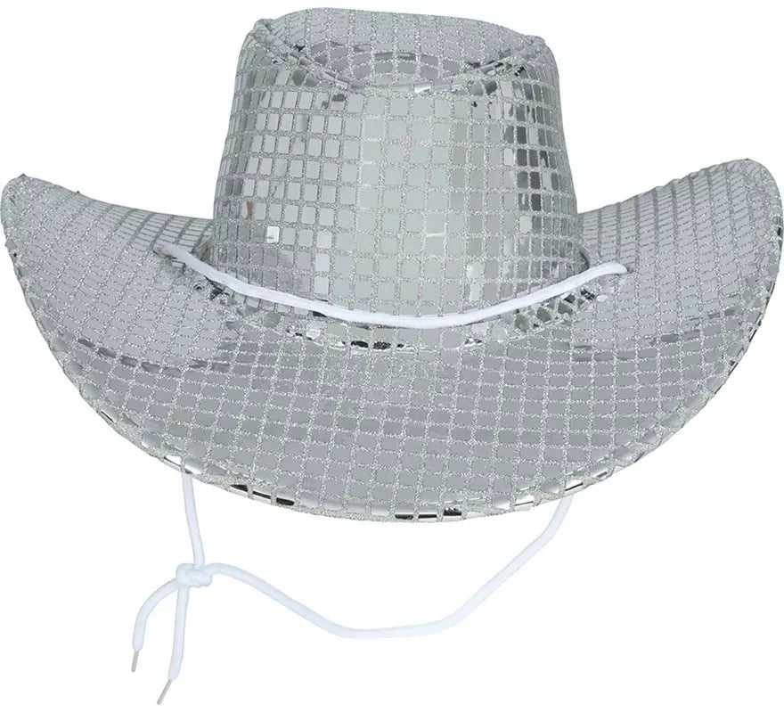 Translation missing: fr.Sombrero Vaquero plateado para adultos