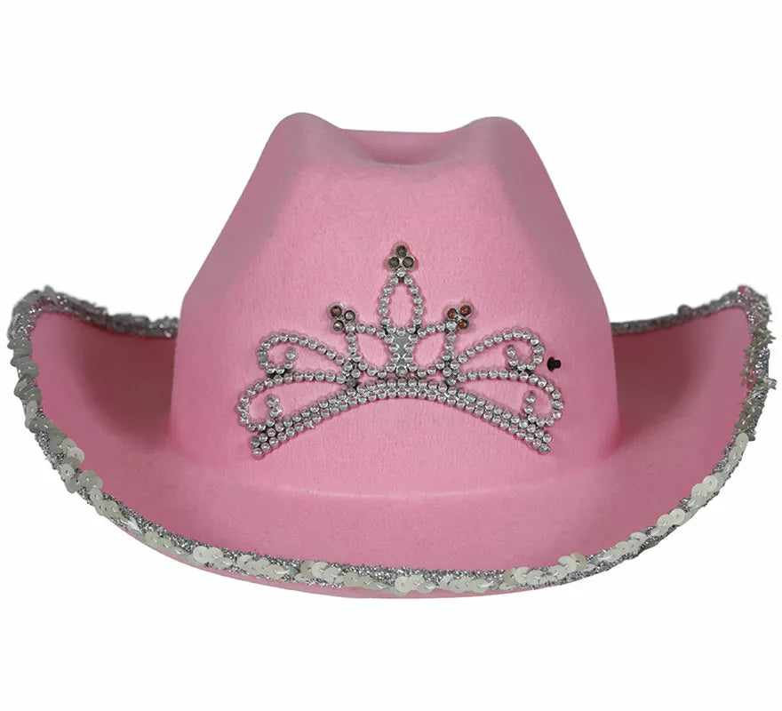 Translation missing: fr.Sombrero Vaquero rosa de fieltro infantil