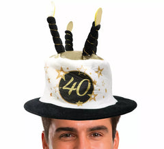 Chapeau Voiles Noir et Blanc Années 40