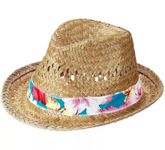 Chapeau d'été avec bandeau fleuri pour adultes