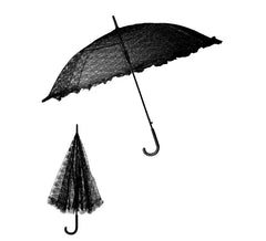Parasol gothique noir 70 cm