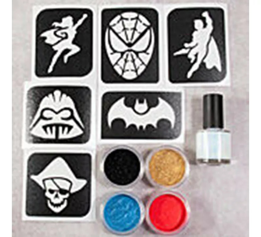 Translation missing: fr.Sparkling Powder o Polvos Brillantes Hero 4x5 ml + Fix Gel