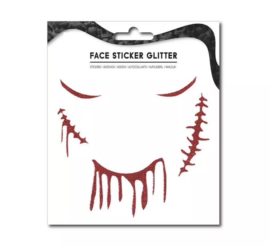 Translation missing: fr.Sticker Facial de Heridas halloween brillante