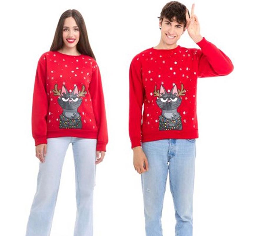Translation missing: fr.Sudadera Gato Navideño para adulto