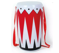Tambour gonflable blanc et rouge 35x20 cm