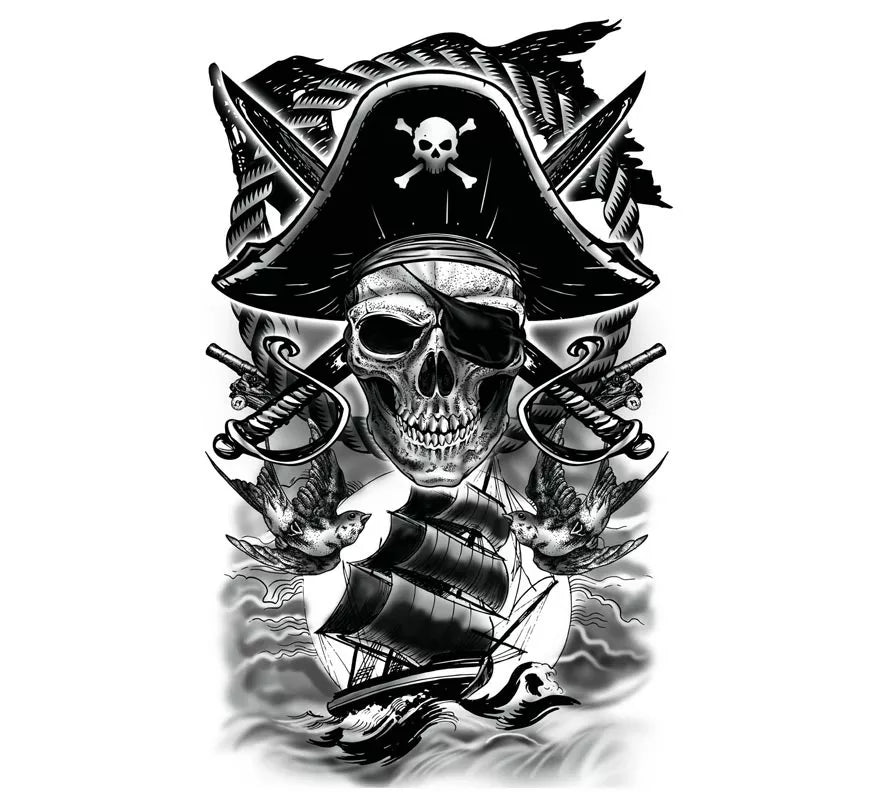 Translation missing: fr.Tatuaje de Calavera Pirata