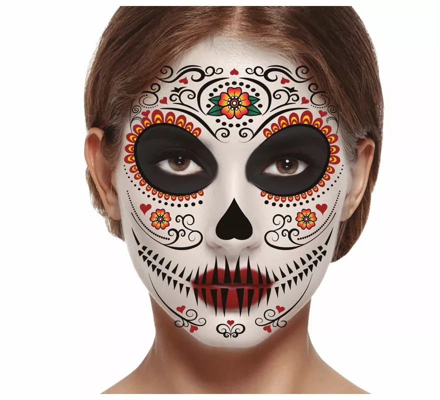 Translation missing: fr.Tatuaje de Catrina Facial de 30x14 cm