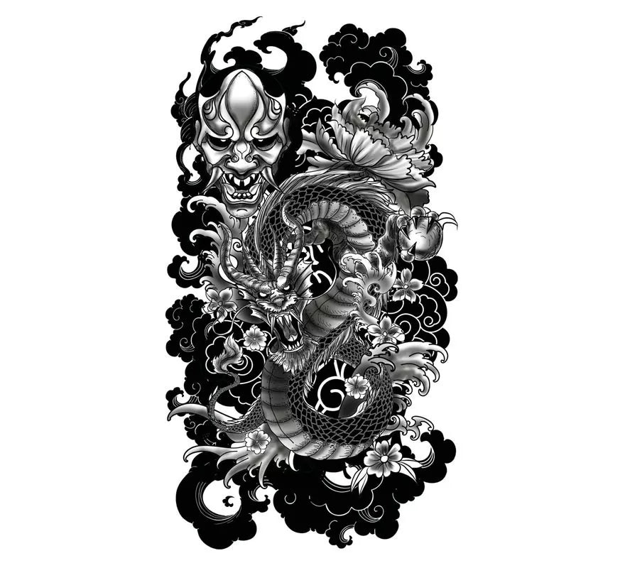 Translation missing: fr.Tatuaje de Dragón y Demonio