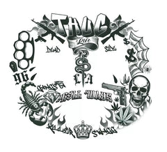 Tatouage facial Thug Life