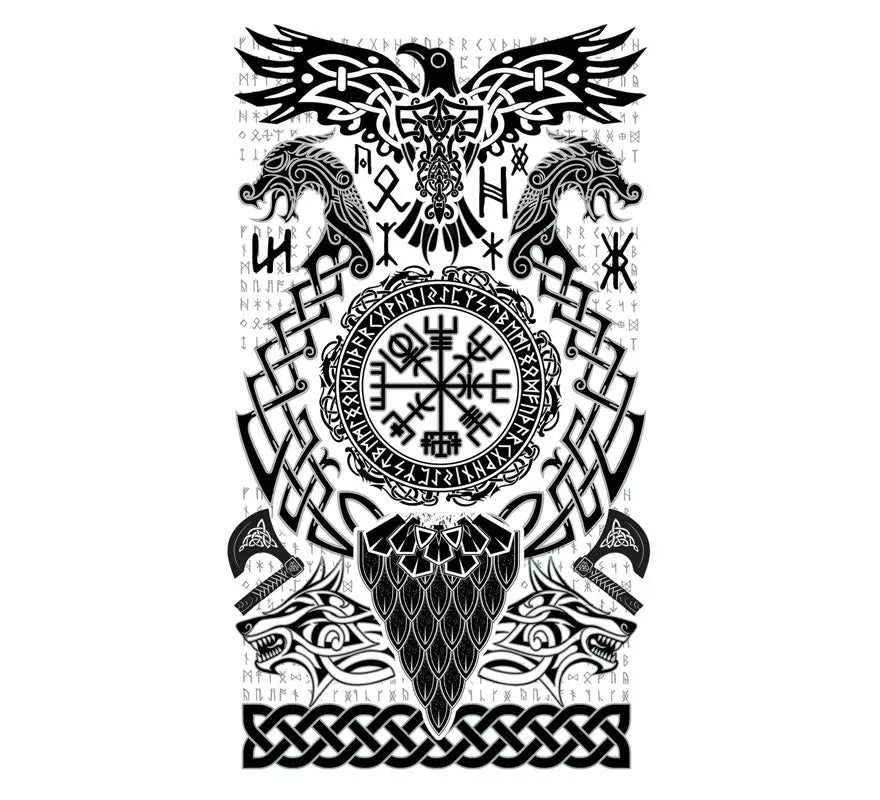 Translation missing: fr.Tatuaje de Vikingo con Símbolos