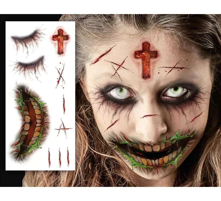 Translation missing: fr.Tatuaje Facial Zombie