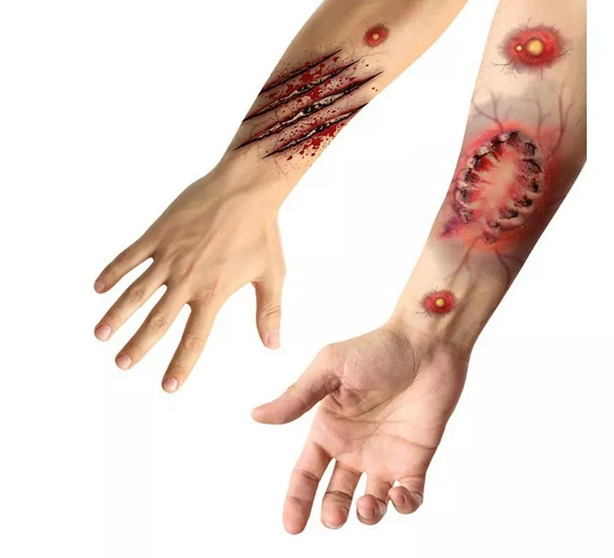 Translation missing: fr.Tatuajes Adhesivos de Heridas Mordisco