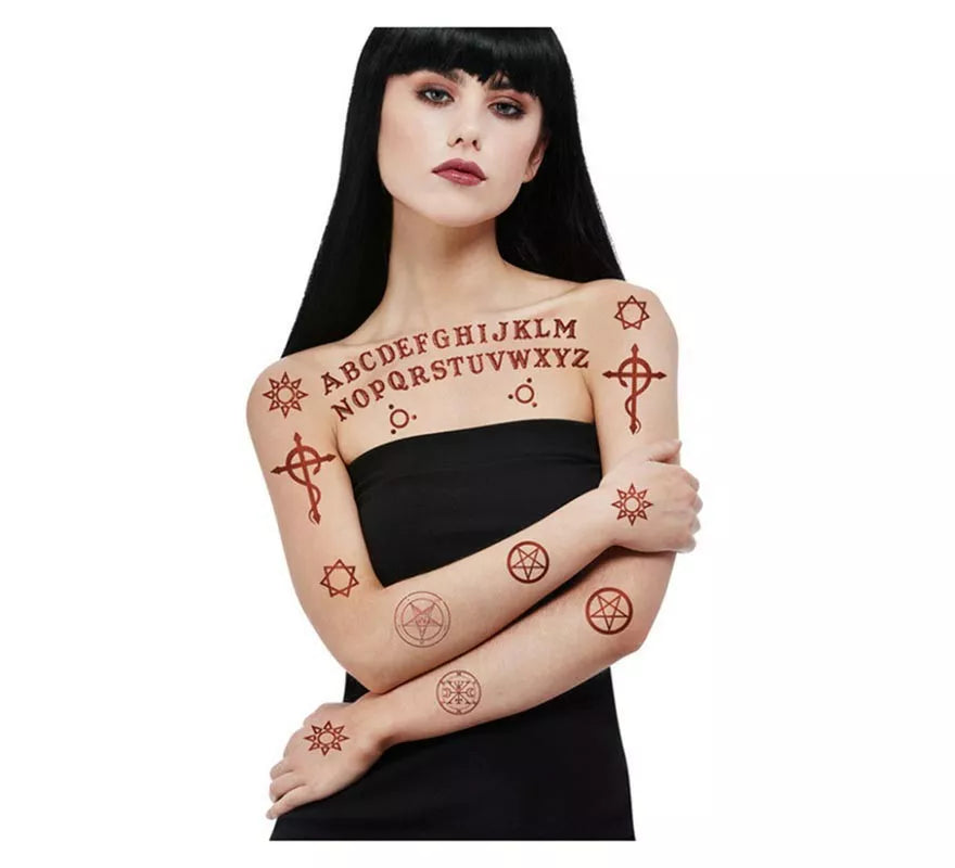Translation missing: fr.Tatuajes Adhesivos Satánicos Marrón 