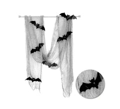 Tissu avec des chauves-souris avec 7 pièces