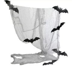 Toile Blanche avec 6 Chauve-souris 75x300 cm