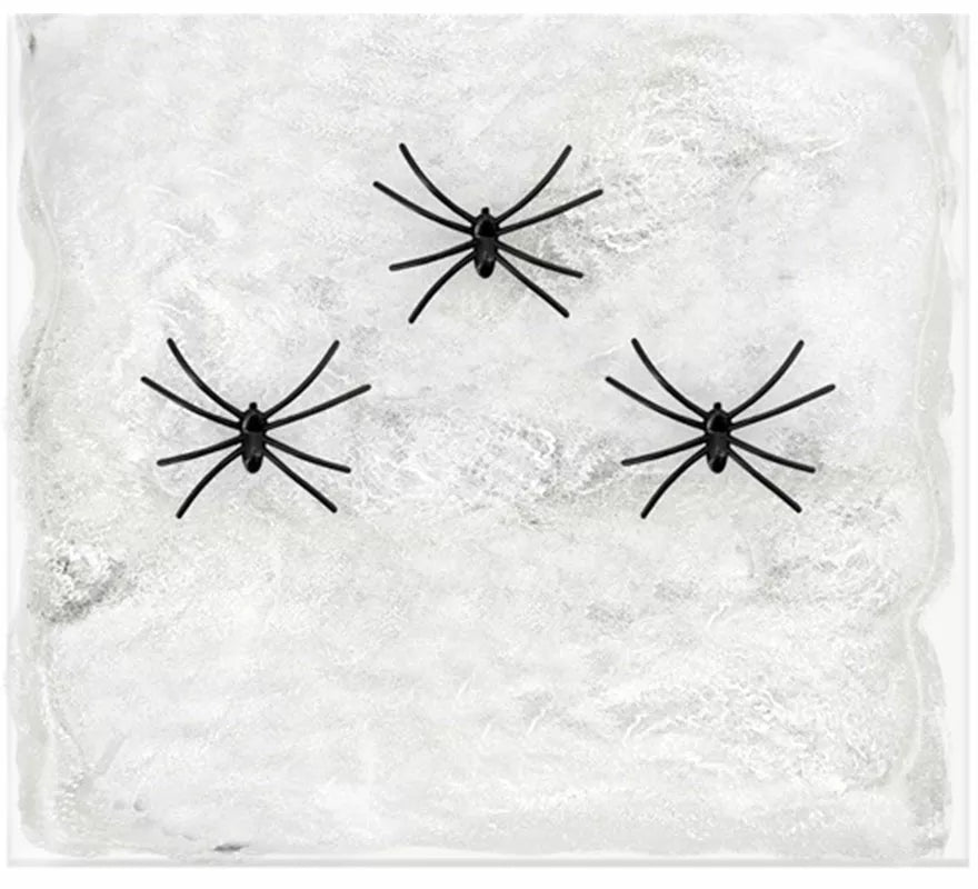 Translation missing: fr.Telaraña blanca de 50 g con 3 Arañas