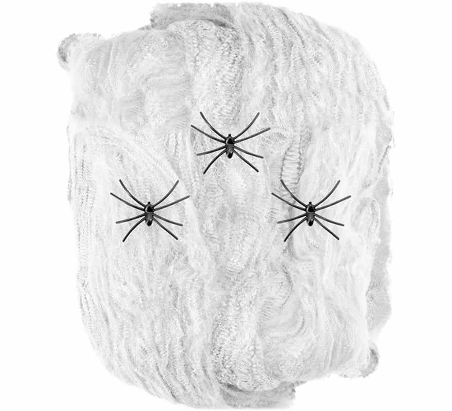 Translation missing: fr.Telaraña blanca de 50 g con 3 Arañas